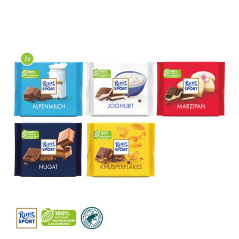 Ritter SPORT mit Werbebanderole, 100 g bedrucken, Art.-Nr. 91296