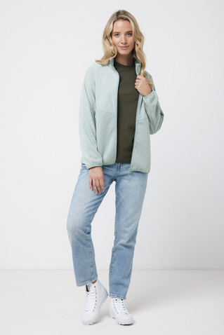 Iqoniq Talung Mikrofleece Jacke aus recyceltem Polyester Iceberg green bedrucken, Art.-Nr. T9603.023.XL