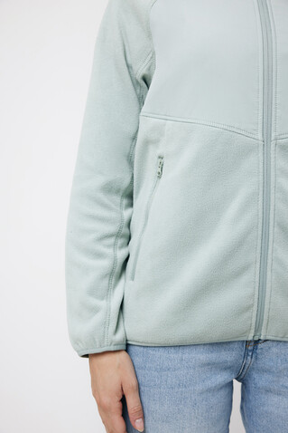 Iqoniq Talung Mikrofleece Jacke aus recyceltem Polyester Iceberg green bedrucken, Art.-Nr. T9603.023.L