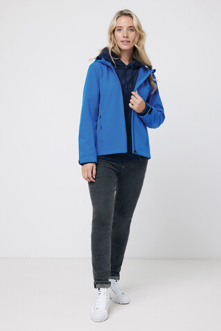 Iqoniq Makalu Damen Softshelljacke aus recyceltem Polyester Königsblau bedrucken, Art.-Nr. T4700.025.XS