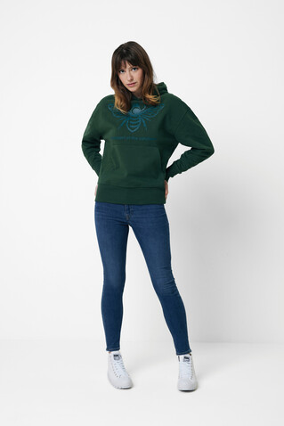 Iqoniq Yoho Relax-Hoodie aus recycelter Baumwolle forest green bedrucken, Art.-Nr. T9402.005.XS