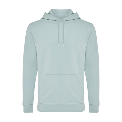 Iqoniq Jasper Hoodie aus recycelter Baumwolle Iceberg green bedrucken, Art.-Nr. T9400.023.XL