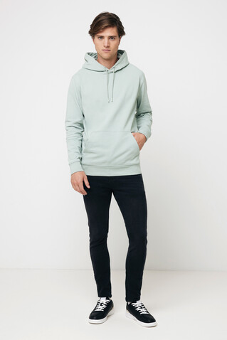 Iqoniq Jasper Hoodie aus recycelter Baumwolle Iceberg green bedrucken, Art.-Nr. T9400.023.M