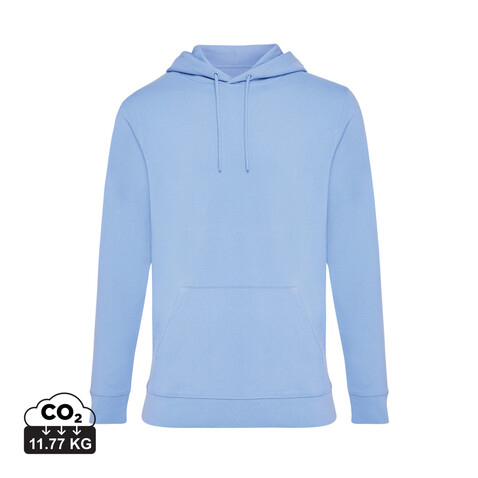 Iqoniq Jasper Hoodie aus recycelter Baumwolle sky blue bedrucken, Art.-Nr. T9400.022.XXXL