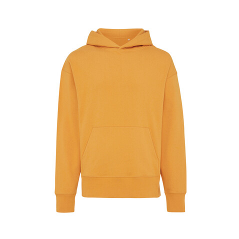 Iqoniq Yoho Relax-Hoodie aus recycelter Baumwolle sundial orange bedrucken, Art.-Nr. T9402.012.L