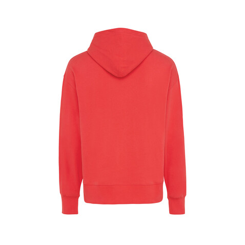 Iqoniq Yoho Relax-Hoodie aus recycelter Baumwolle luscious red bedrucken, Art.-Nr. T9402.008.XXL