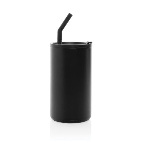 Cube Becher aus RCS recyceltem Stahl 800ml schwarz bedrucken, Art.-Nr. P437.3101