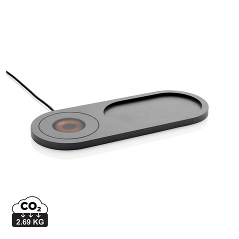 Encore 10W Wireless Charging Ablage schwarz bedrucken, Art.-Nr. P308.591