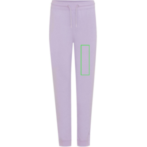 Iqoniq Cooper Jogger aus recycelter Baumwolle lavender bedrucken, Art.-Nr. T9500.011.XXS