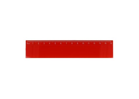 Lineal 15cm - Rot bedrucken, Art.-Nr. LT91920-N0021