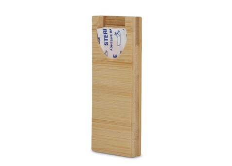 Pflaster in Bambusbox - Natur bedrucken, Art.-Nr. LT90398-N0094