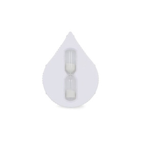 Dusch-Timer Wassertropfen - 5min - Weiss bedrucken, Art.-Nr. LT92726-N0001