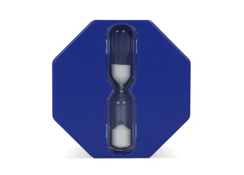 Dusch-Timer Sechseck - 5min - Blau bedrucken, Art.-Nr. LT92727-N0011