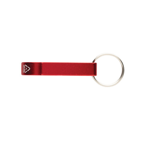 Flaschen- und Dosenöffner aus RCS recyceltem Aluminium rot bedrucken, Art.-Nr. P191.7204