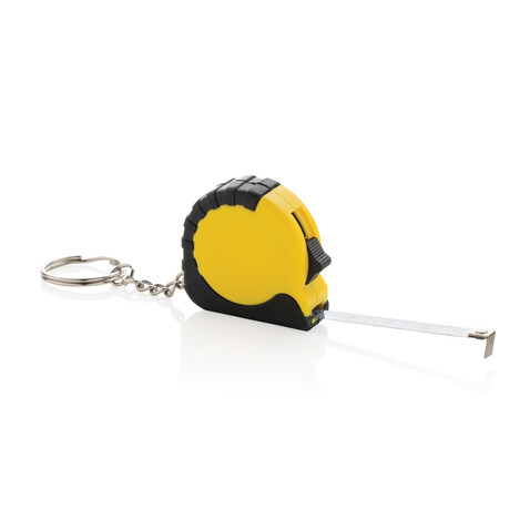 MeasureMate 1m Schlüsselband aus RCS recyceltem ABS gelb bedrucken, Art.-Nr. P191.7306