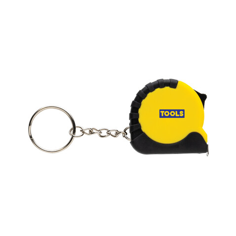 MeasureMate 1m Schlüsselband aus RCS recyceltem ABS gelb bedrucken, Art.-Nr. P191.7306