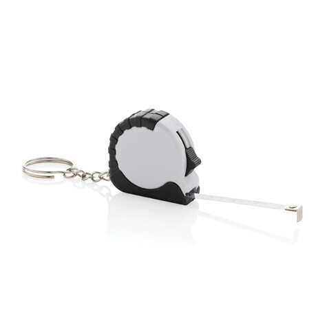 MeasureMate 1m Schlüsselband aus RCS recyceltem ABS weiß bedrucken, Art.-Nr. P191.7303