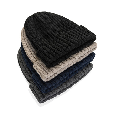 Kennedi AWARE™ Polylana® Beanie navy blau bedrucken, Art.-Nr. P453.3825