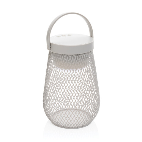 Aurora USB-Tischlampe aus RCS recyceltem ABS grau bedrucken, Art.-Nr. P513.7502