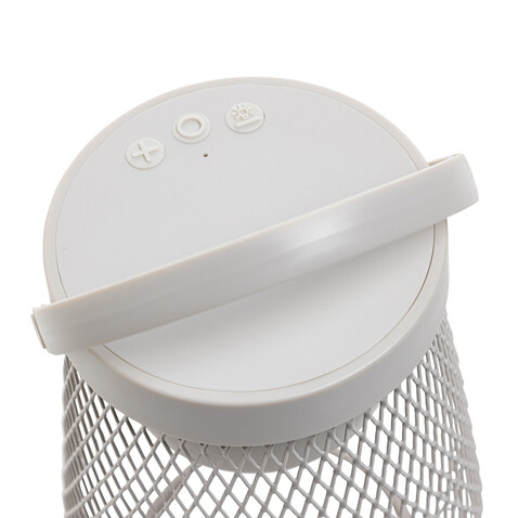 Aurora USB-Tischlampe aus RCS recyceltem ABS grau bedrucken, Art.-Nr. P513.7502