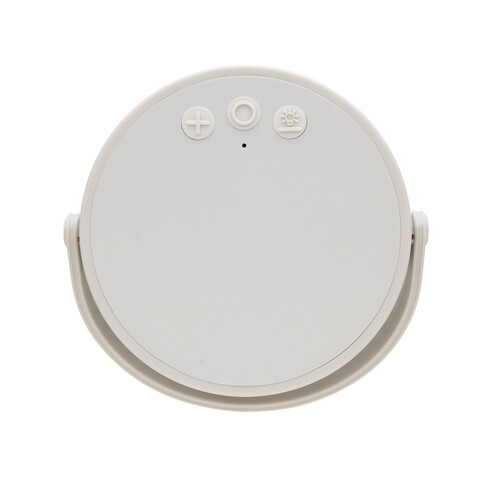 Aurora USB-Tischlampe aus RCS recyceltem ABS grau bedrucken, Art.-Nr. P513.7502
