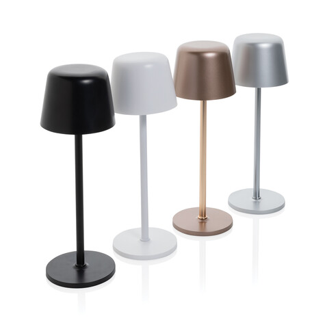Zenic USB Tischleuchte aus RCS recyceltem Kunststoff Bronze bedrucken, Art.-Nr. P513.9732