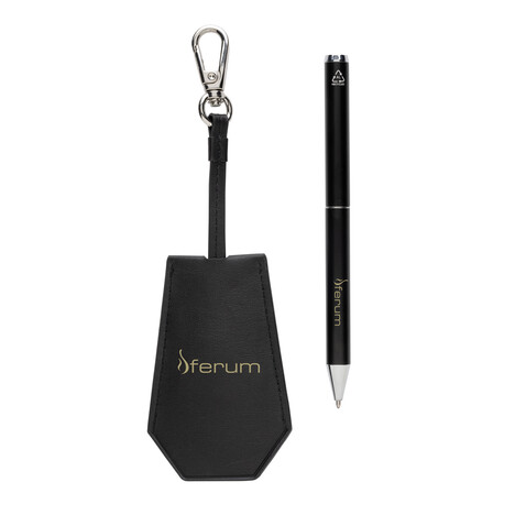 Swiss Peak Tula RCS Set aus Key-Organizer &amp; Stifte schwarz bedrucken, Art.-Nr. P820.9701