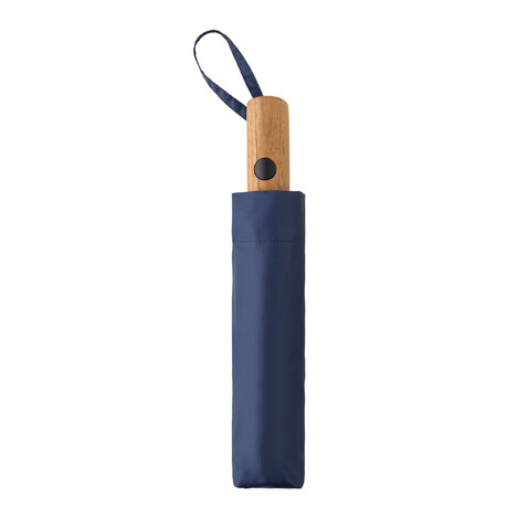 Kaycey 21“ Auto-Open Mini-Regenschirm aus AWARE™ rPET navy blau bedrucken, Art.-Nr. P850.7025
