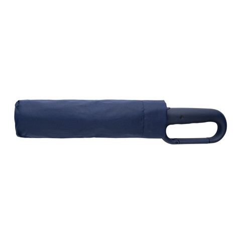 Yara 21“ AWARE™ rPET Regenschirm mit Karabiner navy blau bedrucken, Art.-Nr. P850.7125