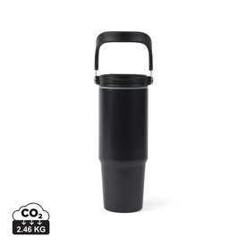 VINGA Eos Trek 880ml Flasche aus RCS rec. Stainless-Steel schwarz, schwarz bedrucken, Art.-Nr. V4320301