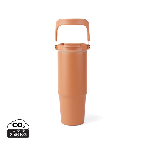VINGA Eos Trek 880ml Flasche aus RCS rec. Stainless-Steel orange, orange bedrucken, Art.-Nr. V4320308 VINGA Eos Trek 880ml Flasche aus RCS rec. Stainless-Steel orange, orange bedrucken, Art.-Nr. V4320308