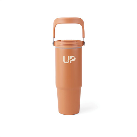 VINGA Eos Trek 880ml Flasche aus RCS rec. Stainless-Steel orange, orange bedrucken, Art.-Nr. V4320308 VINGA Eos Trek 880ml Flasche aus RCS rec. Stainless-Steel orange, orange bedrucken, Art.-Nr. V4320308