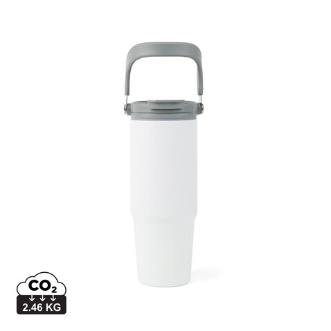 VINGA Eos Trek 880ml Flasche aus RCS rec. Stainless-Steel weiß, grau bedrucken, Art.-Nr. V4320303 VINGA Eos Trek 880ml Flasche aus RCS rec. Stainless-Steel weiß, grau bedrucken, Art.-Nr. V4320303