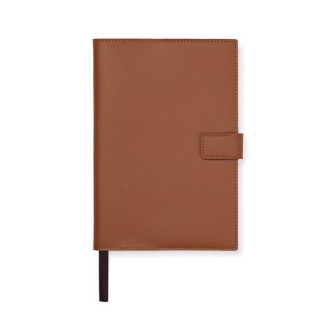 VINGA Timo Notizbuch aus RCS recyceltem rPET braun bedrucken, Art.-Nr. V7730009