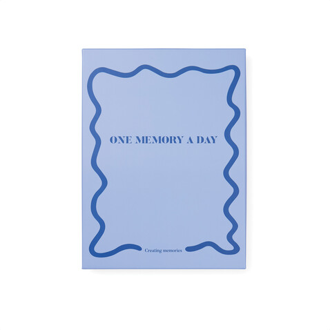 VINGA &quot;One memory a day&quot; GRS-recyceltes Papierjournal blau bedrucken, Art.-Nr. V7730205