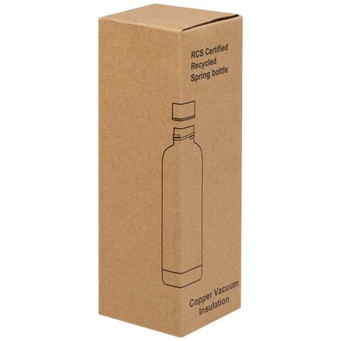 Spring 500 ml RCS-zertifizierte Kupfer-Vakuum Isolierflasche aus recyceltem Edelstahl, Green flash bedrucken, Art.-Nr. 10079864