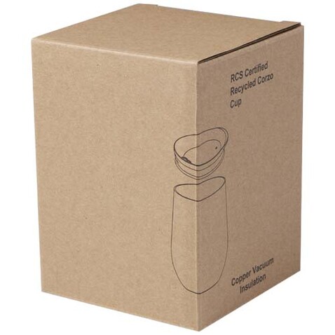 Corzo 350 ml RCS-zertifizierter Kupfer-Vakuum Isolierbecher aus recyceltem Edelstahl, weiss bedrucken, Art.-Nr. 10079901