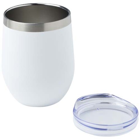Corzo 350 ml RCS-zertifizierter Kupfer-Vakuum Isolierbecher aus recyceltem Edelstahl, weiss bedrucken, Art.-Nr. 10079901