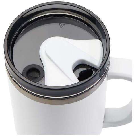 Melbourne 1200 ml RCS-zertifizierter Isolierbecher mit Strohhalm, weiss bedrucken, Art.-Nr. 10080101