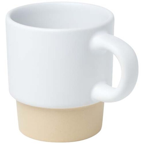 Olympia 130 ml stapelbarer Expresso Becher mit Tonboden, weiss bedrucken, Art.-Nr. 10080501