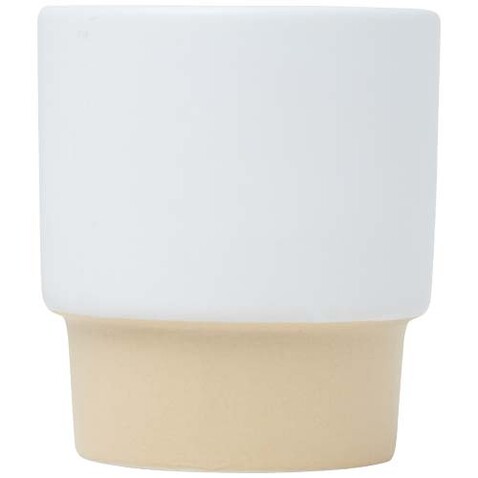Olympia 130 ml stapelbarer Expresso Becher mit Tonboden, weiss bedrucken, Art.-Nr. 10080501