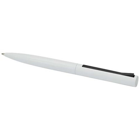 Juana Kugelschreiber aus recyceltem Aluminium (schwarze Mine), weiss bedrucken, Art.-Nr. 10791601