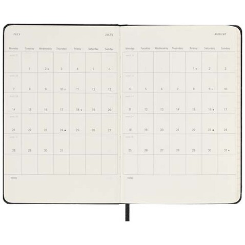 Moleskine Hardcover 12 Monate PK Wochenkalender, schwarz bedrucken, Art.-Nr. 10794490