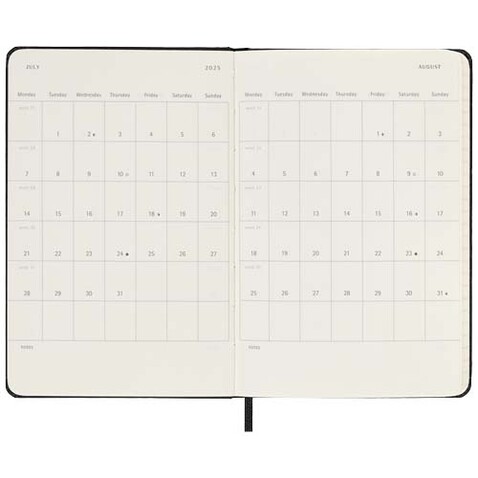 Moleskine Hardcover 12 Monate Tageskalender , Pocket-Format, schwarz bedrucken, Art.-Nr. 10794690