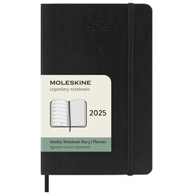 Moleskine Softcover 12 Monate Wochenkalender, Pocket-Format, schwarz bedrucken, Art.-Nr. 10794990