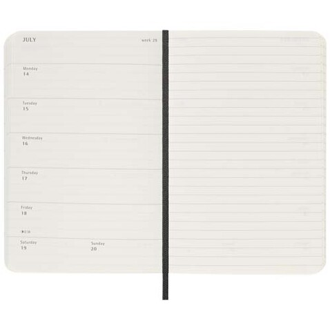 Moleskine Softcover 12 Monate Wochenkalender, Pocket-Format, schwarz bedrucken, Art.-Nr. 10794990