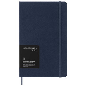 Moleskine Large Smart Notizbuch – liniert, blau bedrucken, Art.-Nr. 10795352