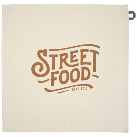 Alora 200 g/m² Küchenhandtuch aus recycelter Baumwolle, eisblau bedrucken, Art.-Nr. 11332650