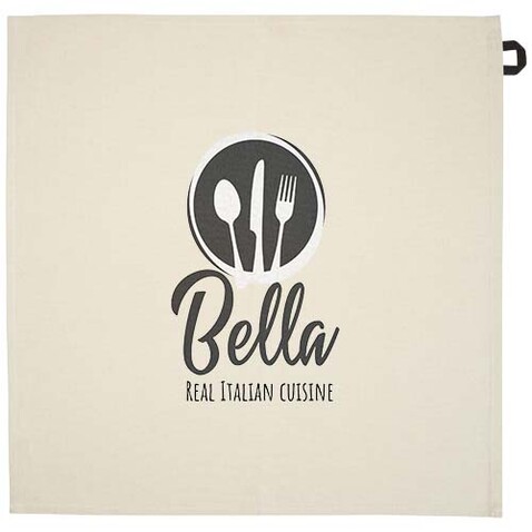 Alora 200 g/m² Küchenhandtuch aus recycelter Baumwolle, schwarz bedrucken, Art.-Nr. 11332690 Alora 200 g/m² Küchenhandtuch aus recycelter Baumwolle, schwarz bedrucken, Art.-Nr. 11332690