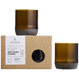 Originalhome 160 ml Trinkglas Set, braun bedrucken, Art.-Nr. 11340871 Originalhome 160 ml Trinkglas Set, braun bedrucken, Art.-Nr. 11340871